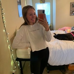 WHITE CROPPED LONGSLEEVE